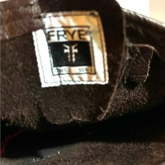 Frye women’s Veronica slouch brown leather pull up boots size 6 minor scratches - Picture 8 of 8